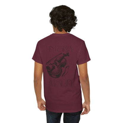 (Ropa Ft Hector David) Vintage Violin Graphic Tee, Unisex Cotton T-Shirt, Retro Violin Art, Perfect for Musicians, Music Lover Gift,