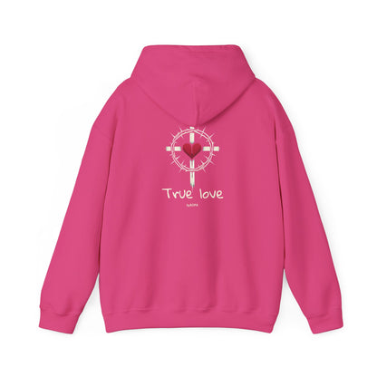 True Love Hoodie - Cozy Unisex Sweatshirt, Heart Design Gift, Valentine's Day Apparel, Casual Love Wear, Everyday Comfort