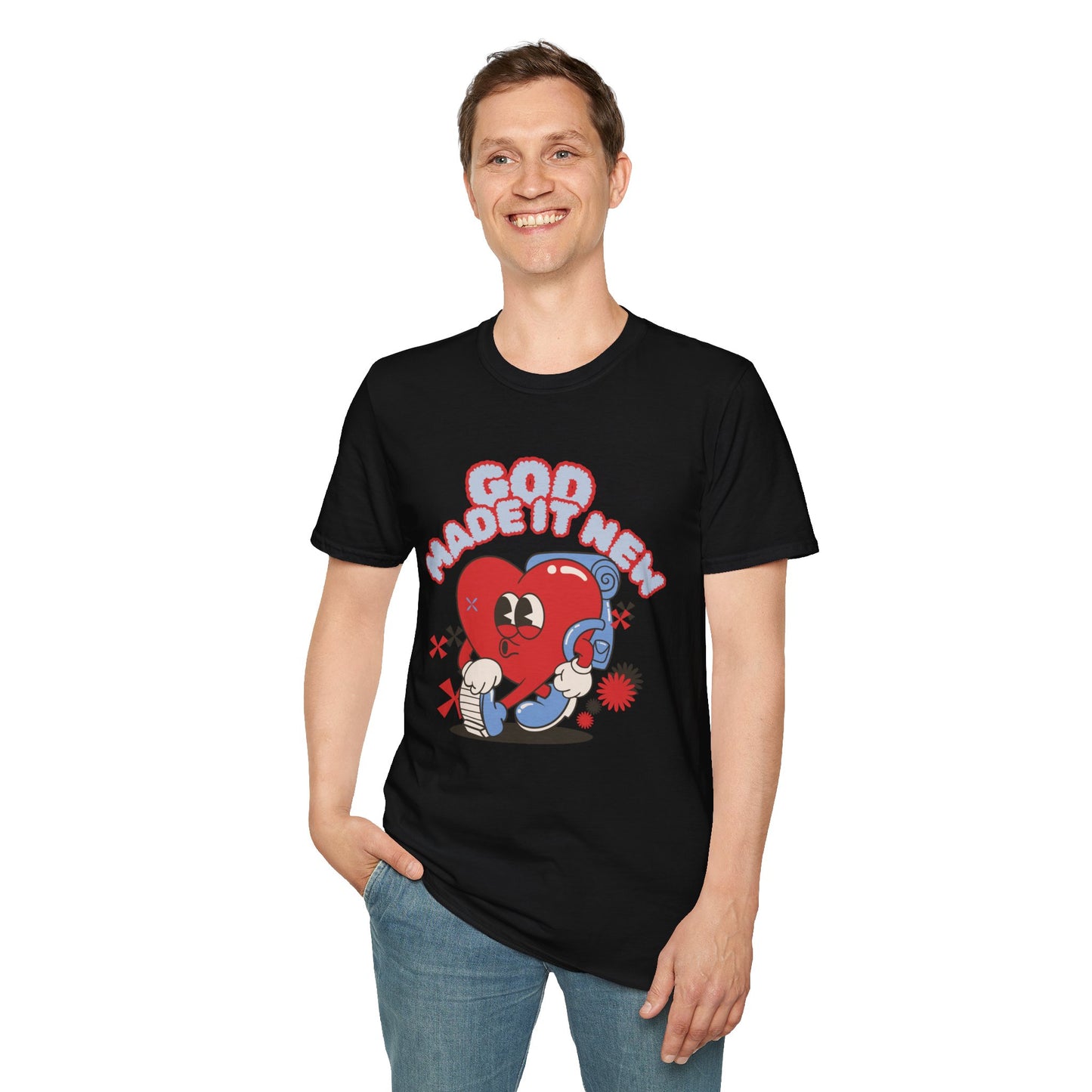 God Made New Unisex Softstyle T-Shirt - Fun & Playful Graphic Tee
