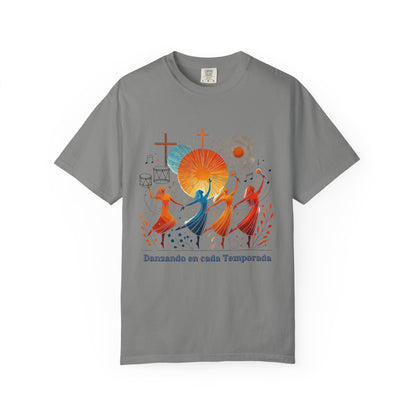 Unisex Garment-Dyed T-Shirt, Dance Design Tee, Seasonal Celebration Shirt, Gift for Dance Lovers, Festival Apparel