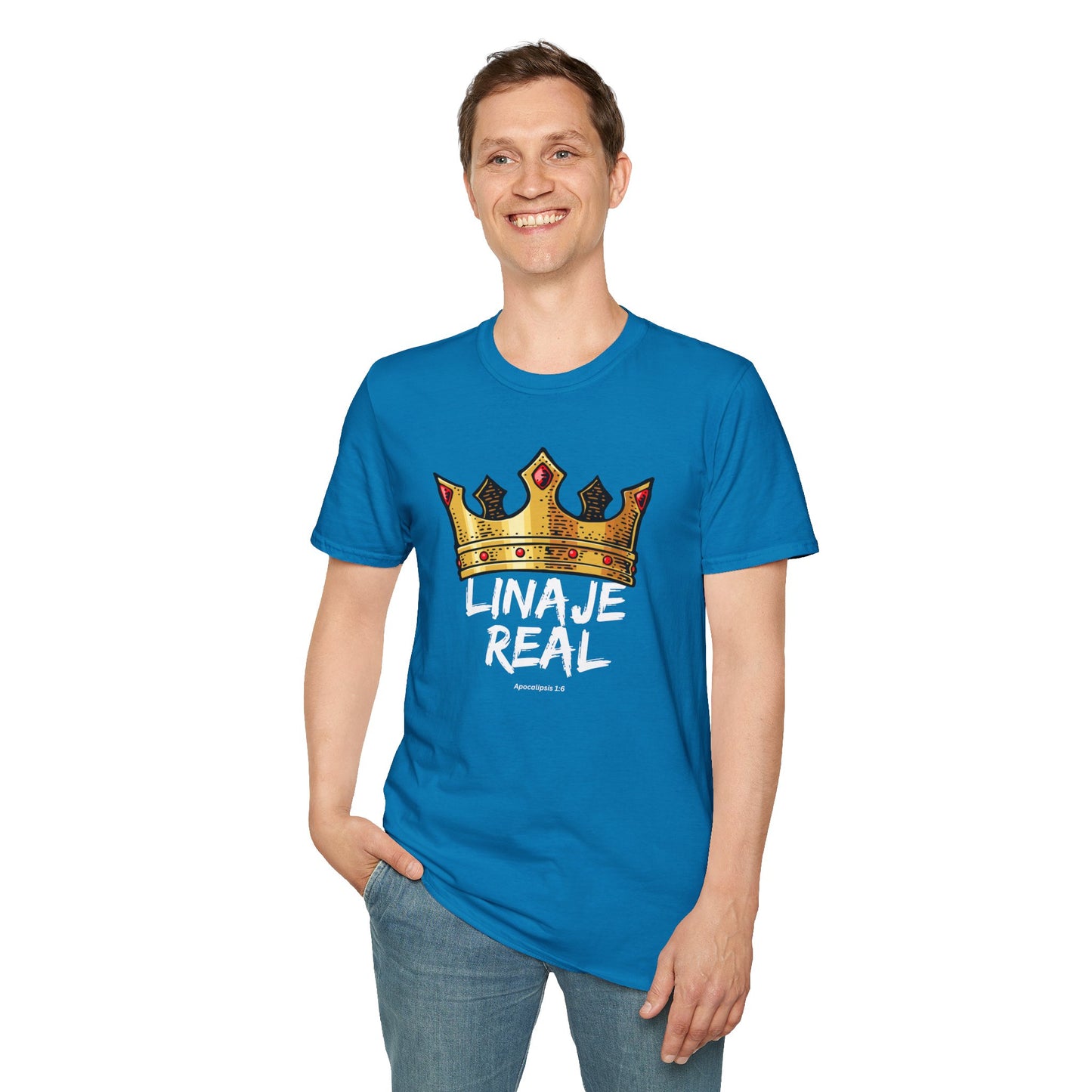 Unisex Softstyle T-Shirt - "Linaje Real" Crown Design - Perfect for Celebrations and Everyday Wear