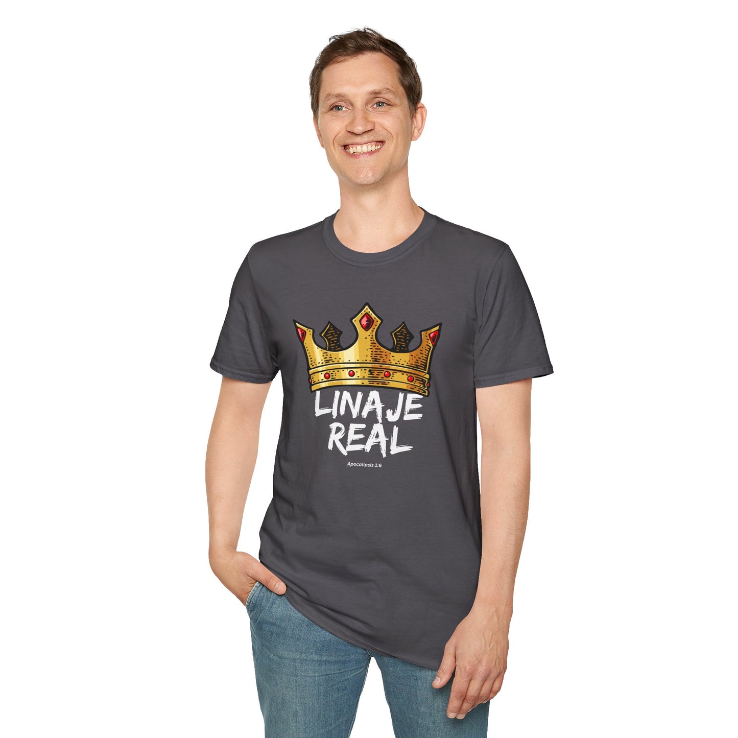 Unisex Softstyle T-Shirt - "Linaje Real" Crown Design - Perfect for Celebrations and Everyday Wear