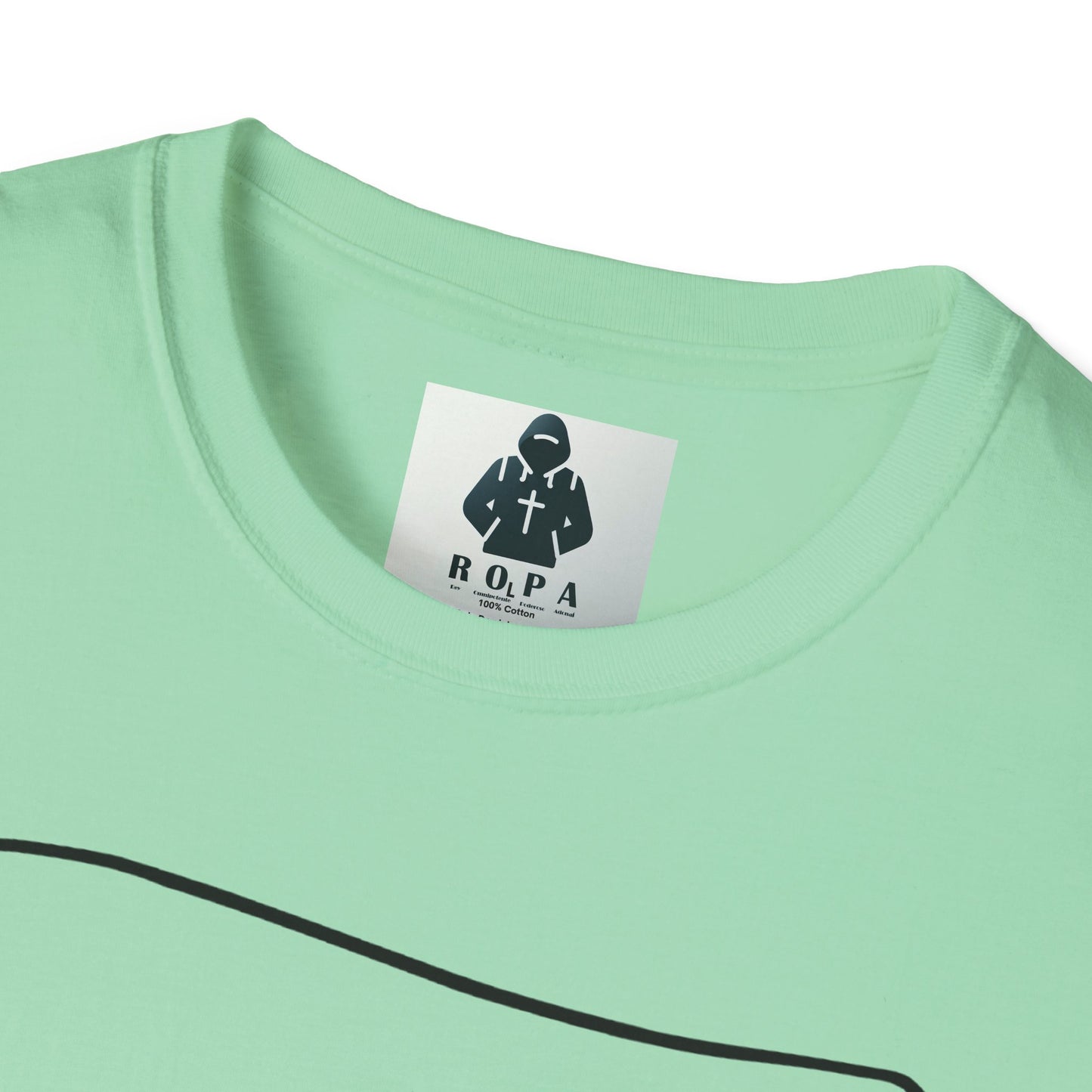 Minimalist Unisex Softstyle T-Shirt with Hand Design