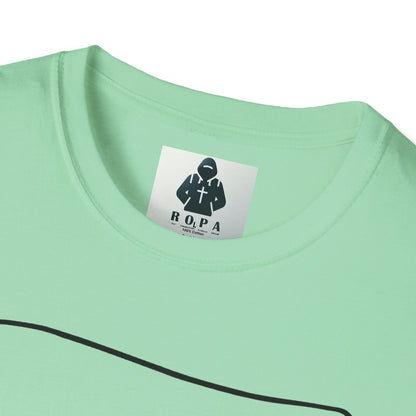 Minimalist Unisex Softstyle T-Shirt with Hand Design
