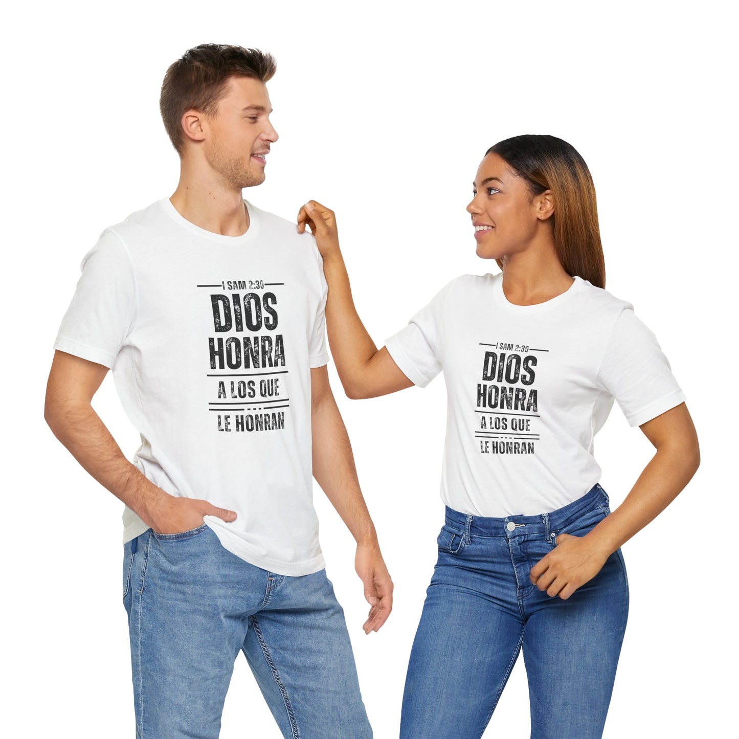 Inspirational Unisex Jersey Tee - "Dios Honra a los Que Le Honran"