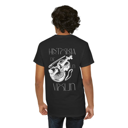(Ropa Ft Hector David) Vintage Violin Graphic Tee, Unisex Cotton T-Shirt, Retro Violin Art, Perfect for Musicians, Music Lover Gift,