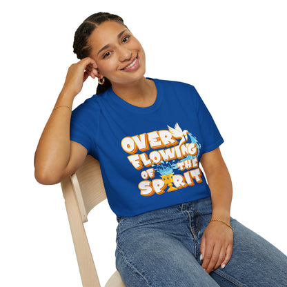 Overflowing of the Spirit Unisex Softstyle T-Shirt - Inspirational Graphic Tee for Everyday Wear