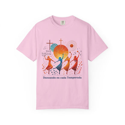 Unisex Garment-Dyed T-Shirt, Dance Design Tee, Seasonal Celebration Shirt, Gift for Dance Lovers, Festival Apparel