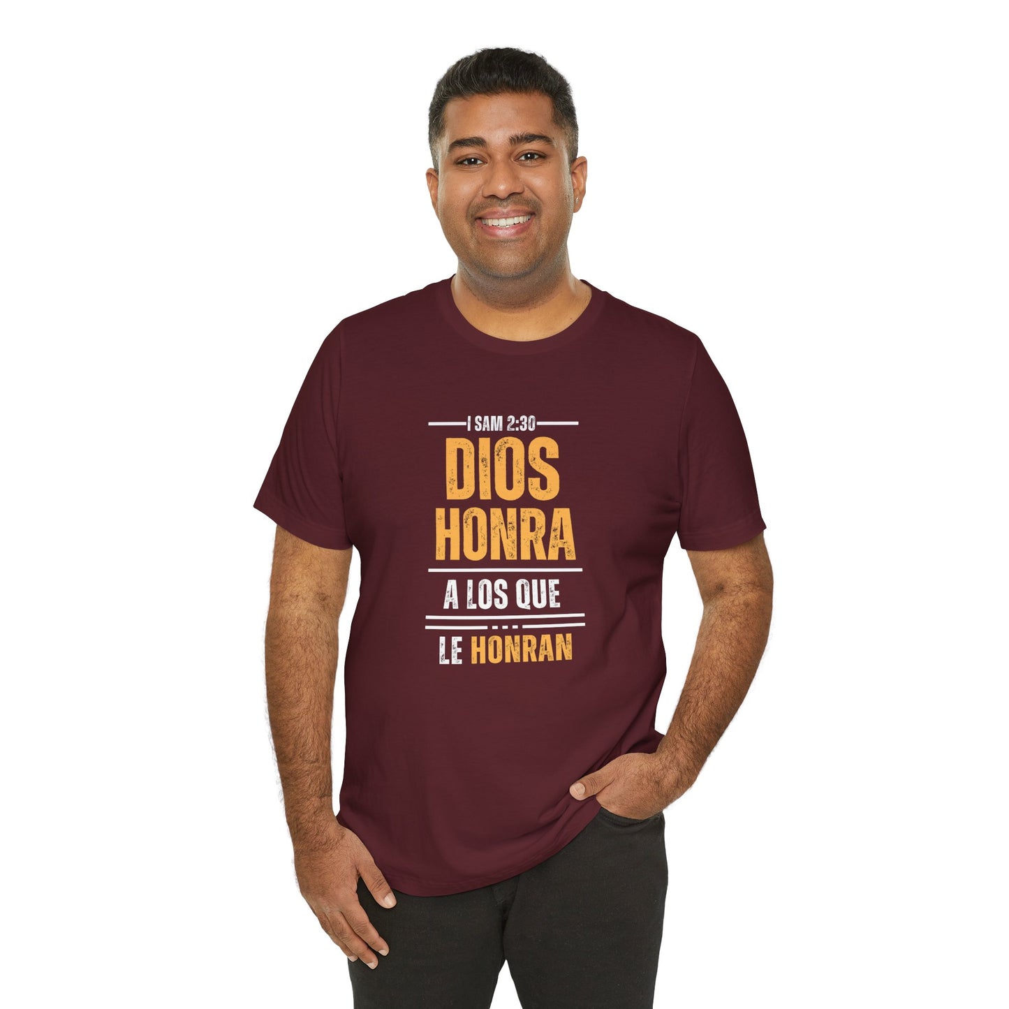 Inspirational Unisex Jersey Tee - "Dios Honra a los Que Le Honran"