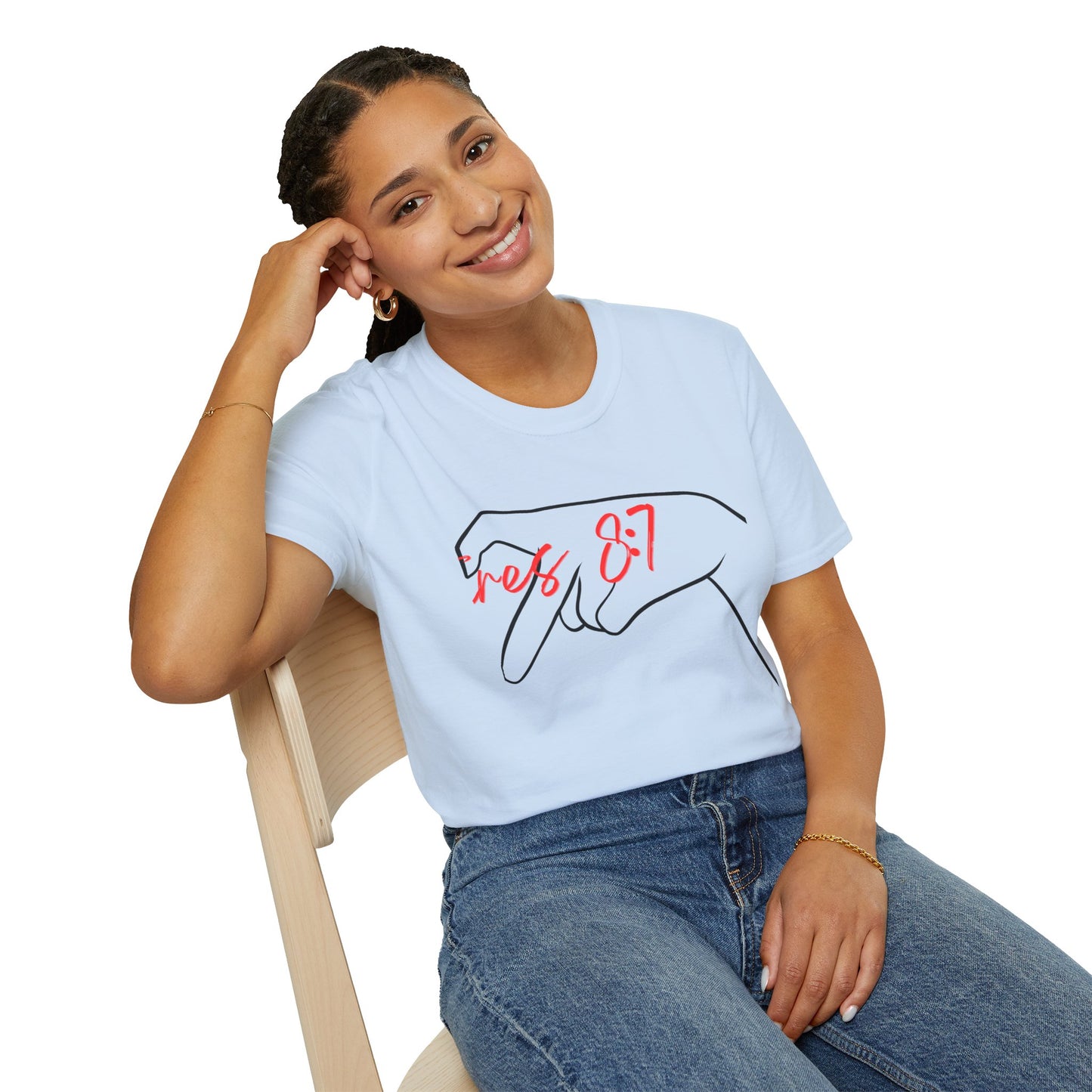 Unisex Softstyle T-Shirt with 'rez 87' Graphic - Casual Streetwear Tee