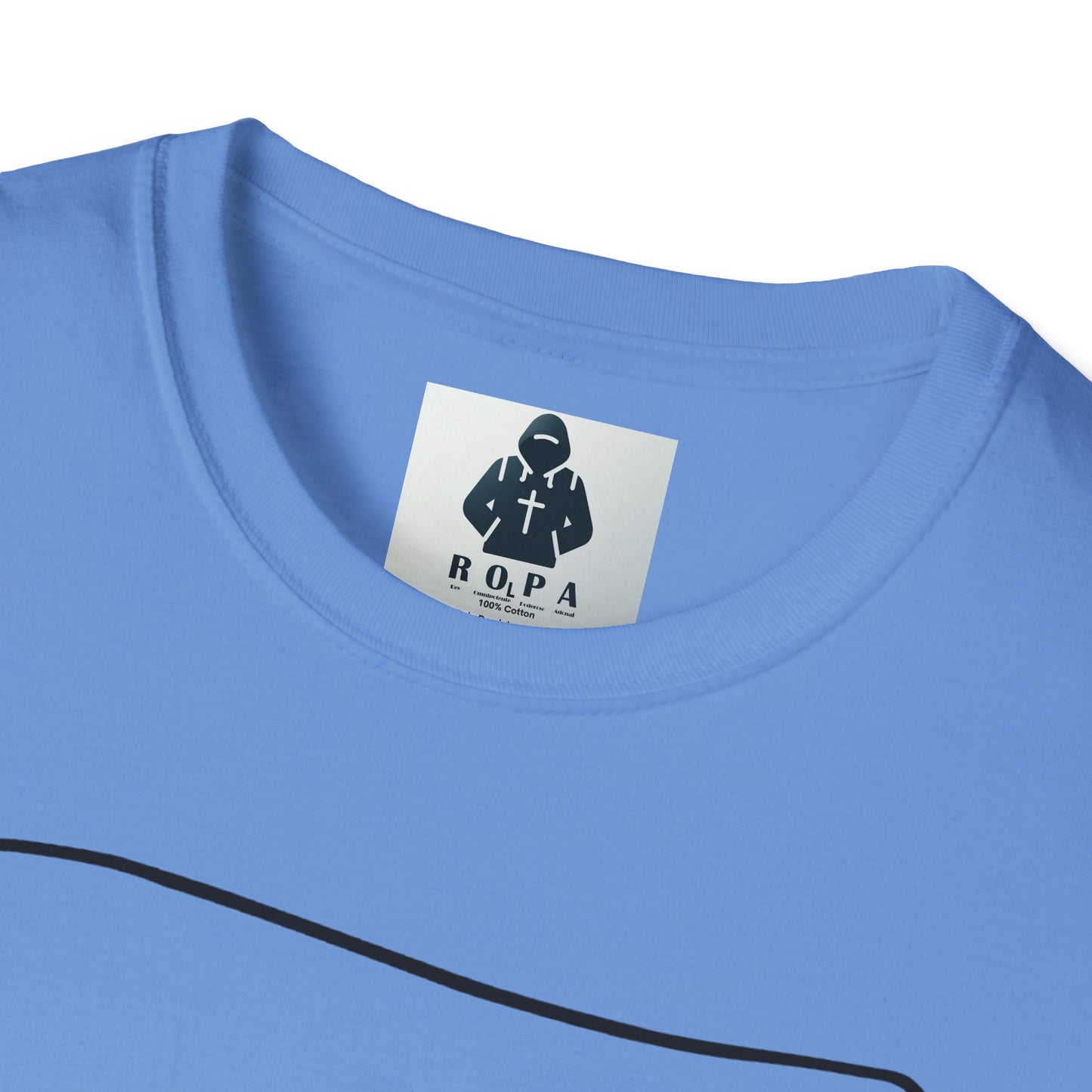 Minimalist Unisex Softstyle T-Shirt with Hand Design