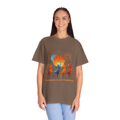Unisex Garment-Dyed T-Shirt, Dance Design Tee, Seasonal Celebration Shirt, Gift for Dance Lovers, Festival Apparel