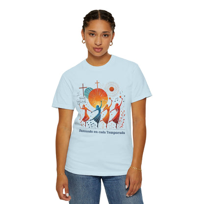 Unisex Garment-Dyed T-Shirt, Dance Design Tee, Seasonal Celebration Shirt, Gift for Dance Lovers, Festival Apparel