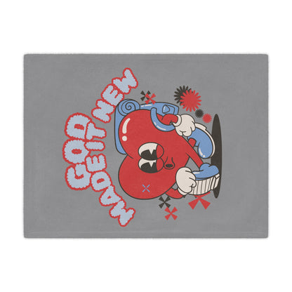 God Made It New Microfiber Blanket - Cozy Heart Design for Comfort and Inspiration