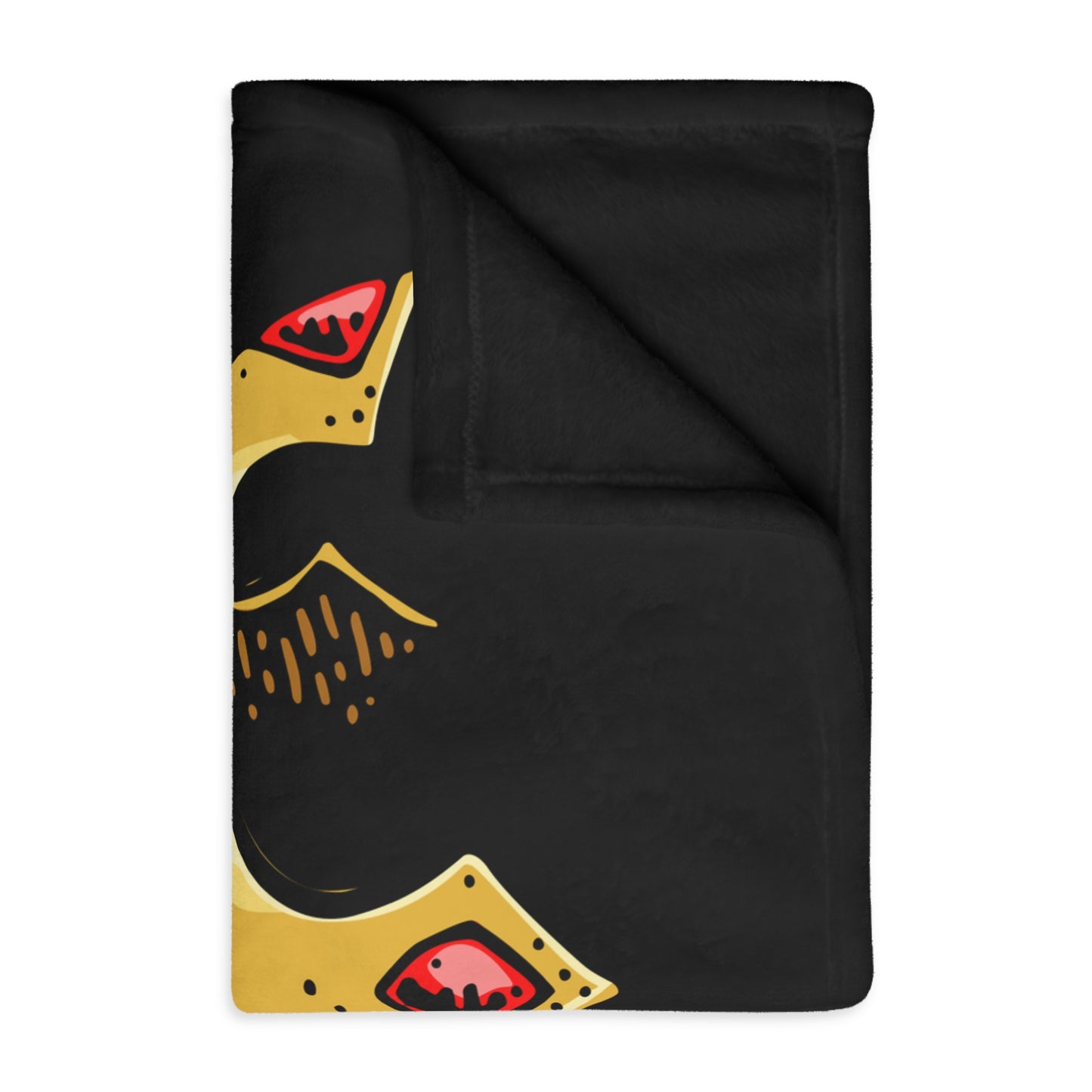 Black LINAJE REAL Crown Microfiber Blanket - Cozy Two-Sided Print for Comfort and Inspiration