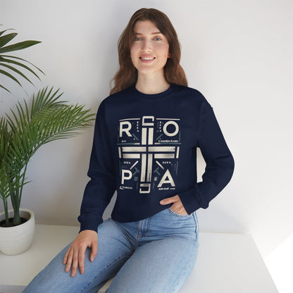 Eco-Friendly Graphic Crewneck Sweatshirt - R O P A  Cruz Design