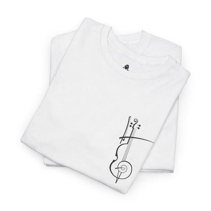 (Ropa Ft Hector David) Vintage Violin Graphic Tee, Unisex Cotton T-Shirt, Retro Violin Art, Perfect for Musicians, Music Lover Gift,
