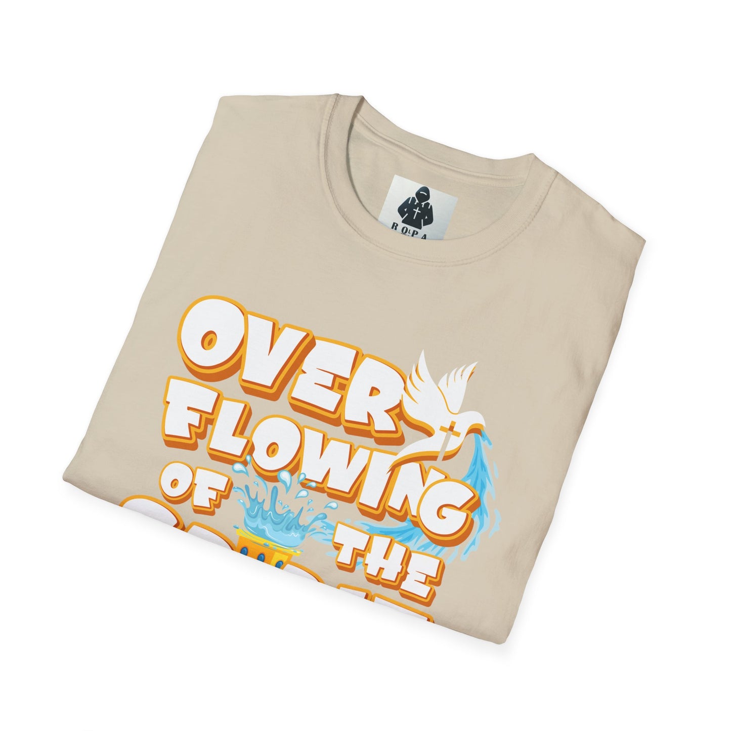 Overflowing of the Spirit Unisex Softstyle T-Shirt - Inspirational Graphic Tee for Everyday Wear