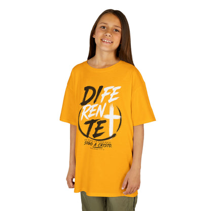 Kids Tee — "Diferente" Christian Cross Graphic