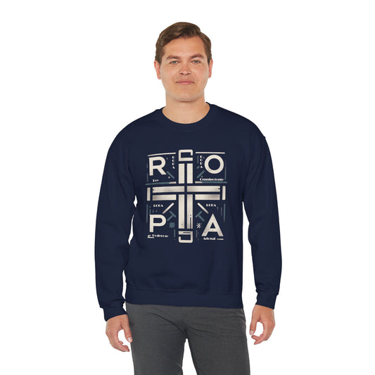 Eco-Friendly Graphic Crewneck Sweatshirt - R O P A  Cruz Design