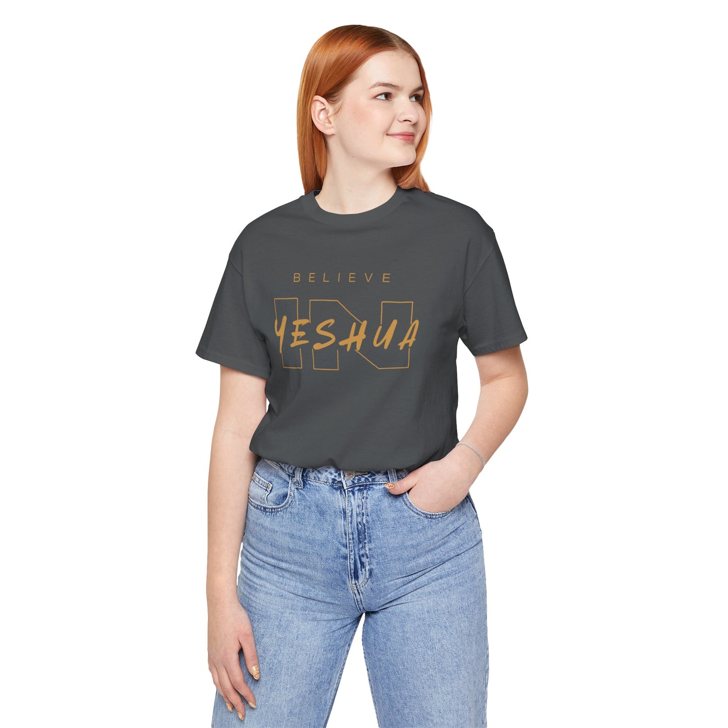 Unisex Short Sleeve Tee - 'Believe Yeshua' Inspirational Graphic Tee