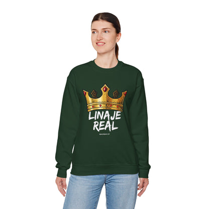 Crown Design Unisex Crewneck Sweatshirt - 'LINAJE REAL'