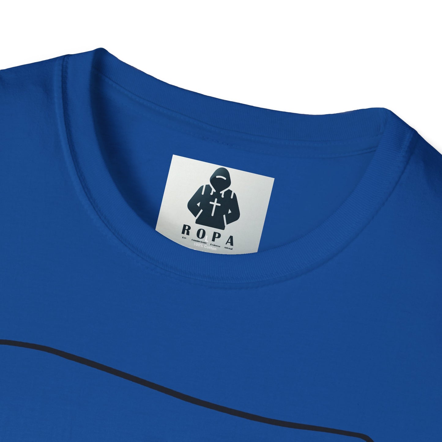 Minimalist Unisex Softstyle T-Shirt with Hand Design