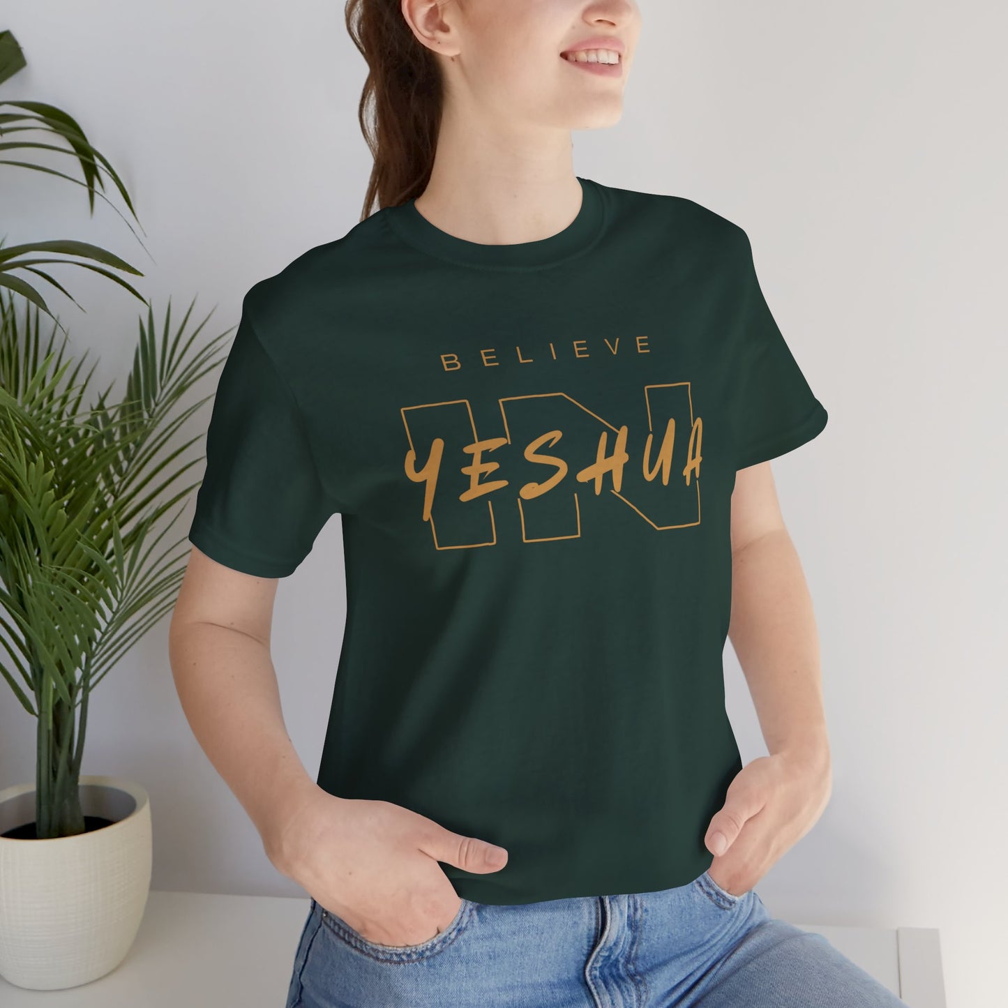 Unisex Short Sleeve Tee - 'Believe Yeshua' Inspirational Graphic Tee