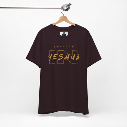 Unisex Short Sleeve Tee - 'Believe Yeshua' Inspirational Graphic Tee