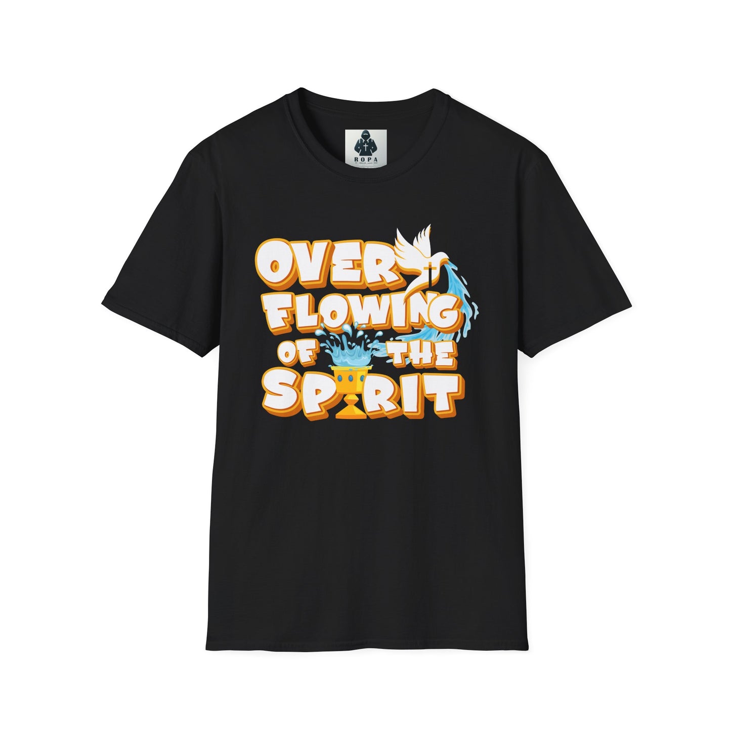 Overflowing of the Spirit Unisex Softstyle T-Shirt - Inspirational Graphic Tee for Everyday Wear