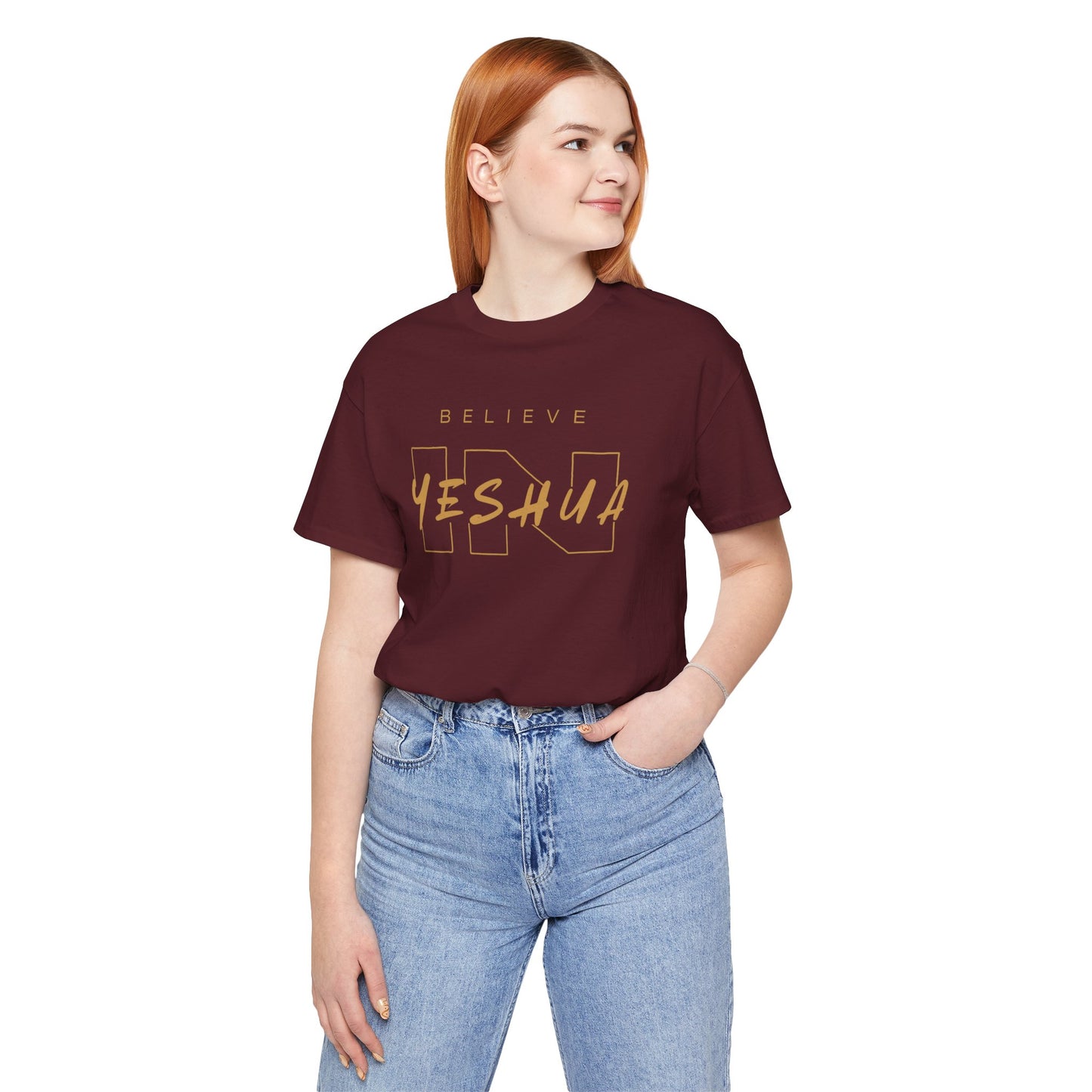 Unisex Short Sleeve Tee - 'Believe Yeshua' Inspirational Graphic Tee