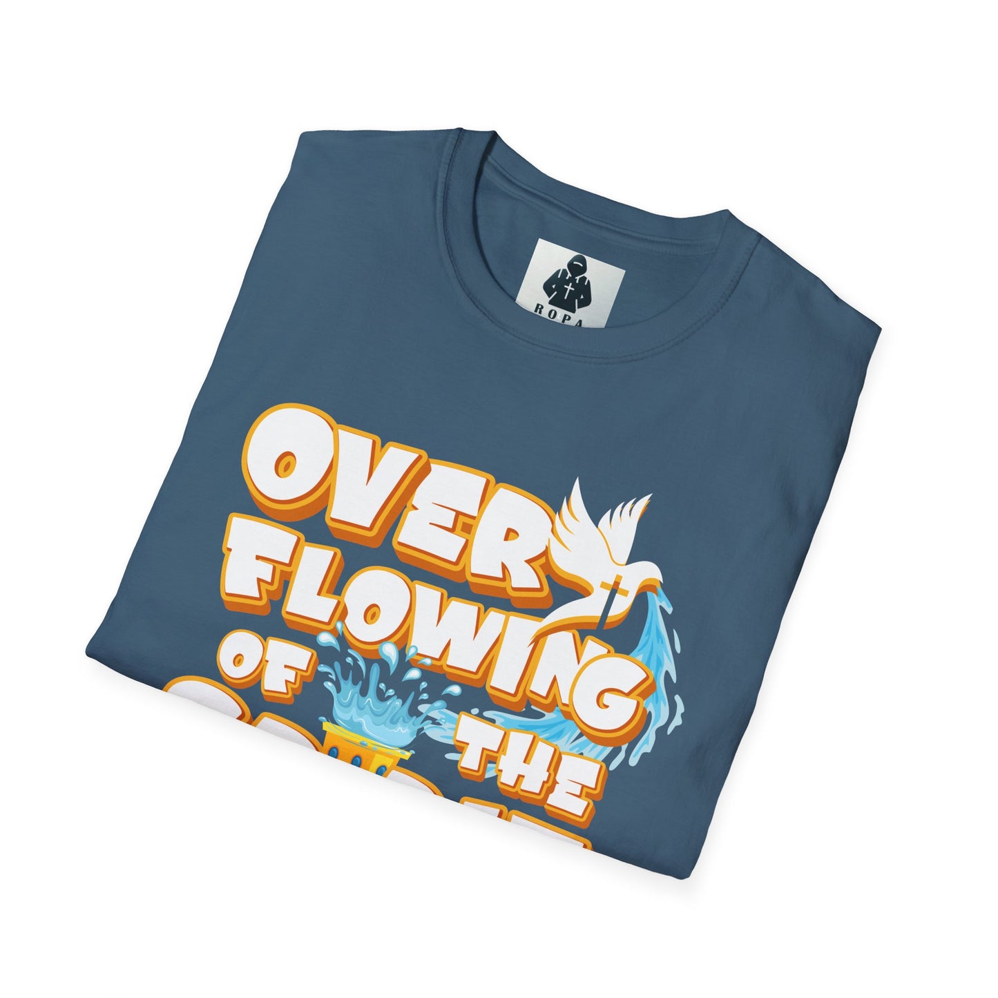 Overflowing of the Spirit Unisex Softstyle T-Shirt - Inspirational Graphic Tee for Everyday Wear
