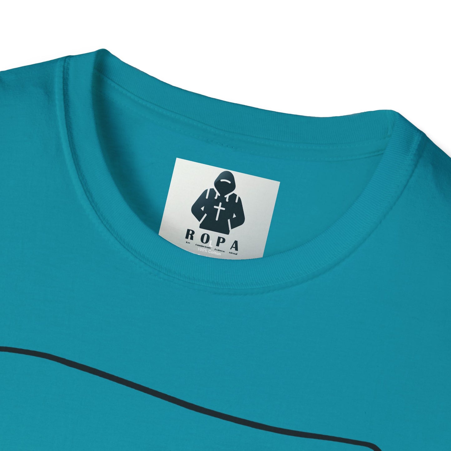 Minimalist Unisex Softstyle T-Shirt with Hand Design