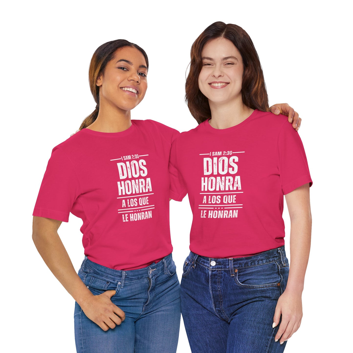 Inspirational Unisex Jersey Tee - "Dios Honra a los Que Le Honran"