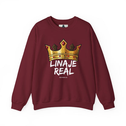 Crown Design Unisex Crewneck Sweatshirt - 'LINAJE REAL'