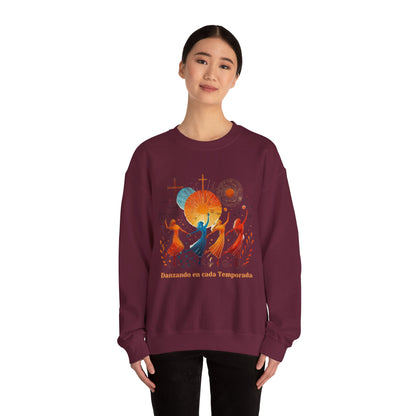 Danzando en cada Temporada Sweatshirt | Unisex Heavy Blend Crewneck with Colorful Dance Design
