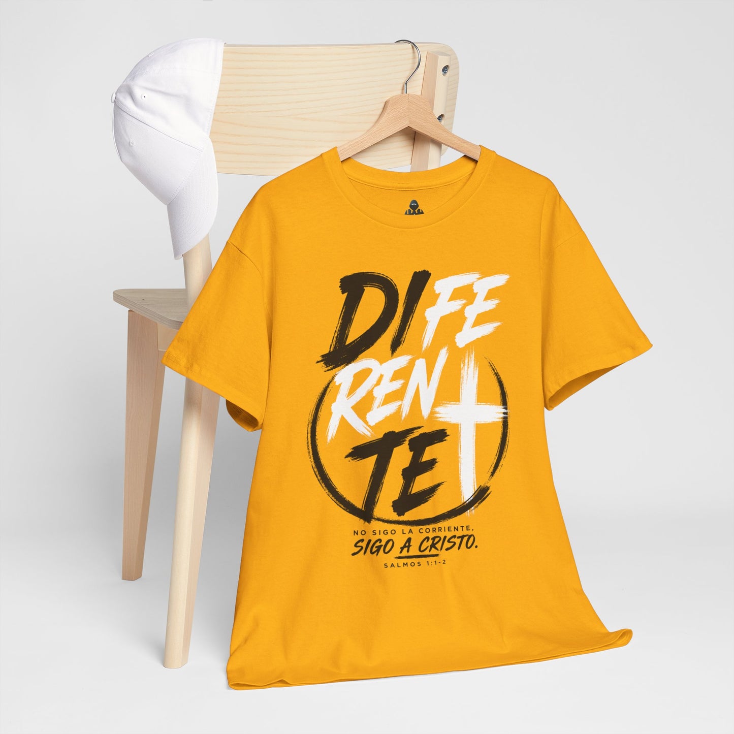 Faith Graphic Tee — “Diferente” Cross Design Christian T-Shirt