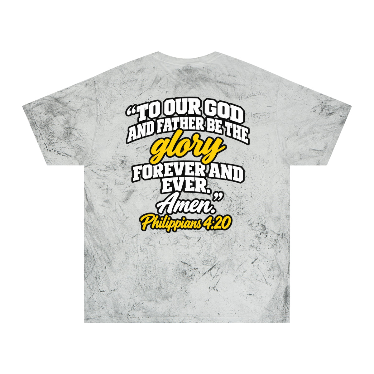 Philippians 4:20 Scripture T-Shirt — "To Our God and Father be the Glory" Inspirational Tee