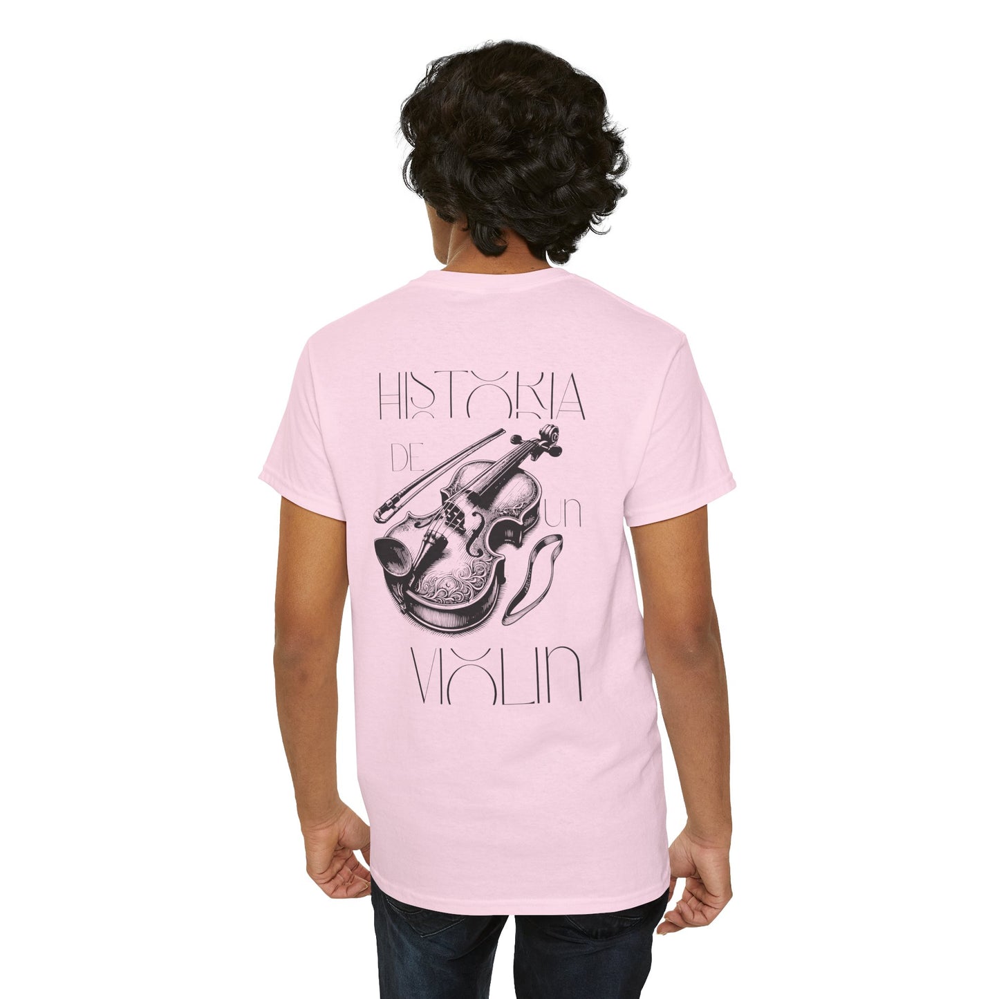 (Ropa Ft Hector David) Vintage Violin Graphic Tee, Unisex Cotton T-Shirt, Retro Violin Art, Perfect for Musicians, Music Lover Gift,