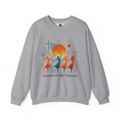 Danzando en cada Temporada Sweatshirt | Unisex Heavy Blend Crewneck with Colorful Dance Design