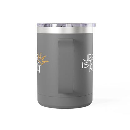 Inspirational Jesus Is King Coffee Mug Tumbler | 15oz, Faith Gift, Christian Cup, Religious Drinkware, Unique Keepsake