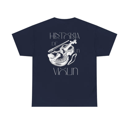(Ropa Ft Hector David) Vintage Violin Graphic Tee, Unisex Cotton T-Shirt, Retro Violin Art, Perfect for Musicians, Music Lover Gift,