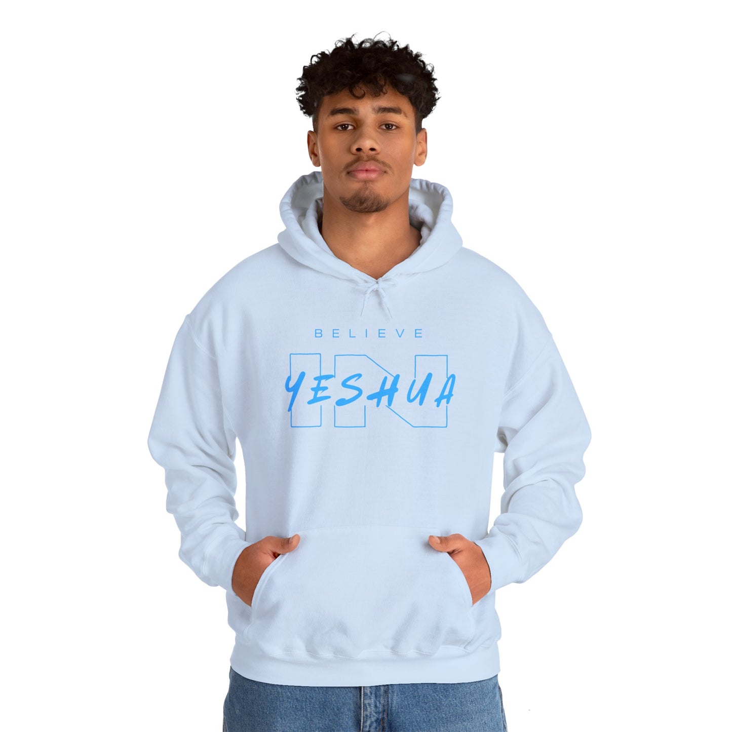 Unisex Heavy Blend™ Hooded Sweatshirt - 'Believe Yeshua' Inspirational Hoodie