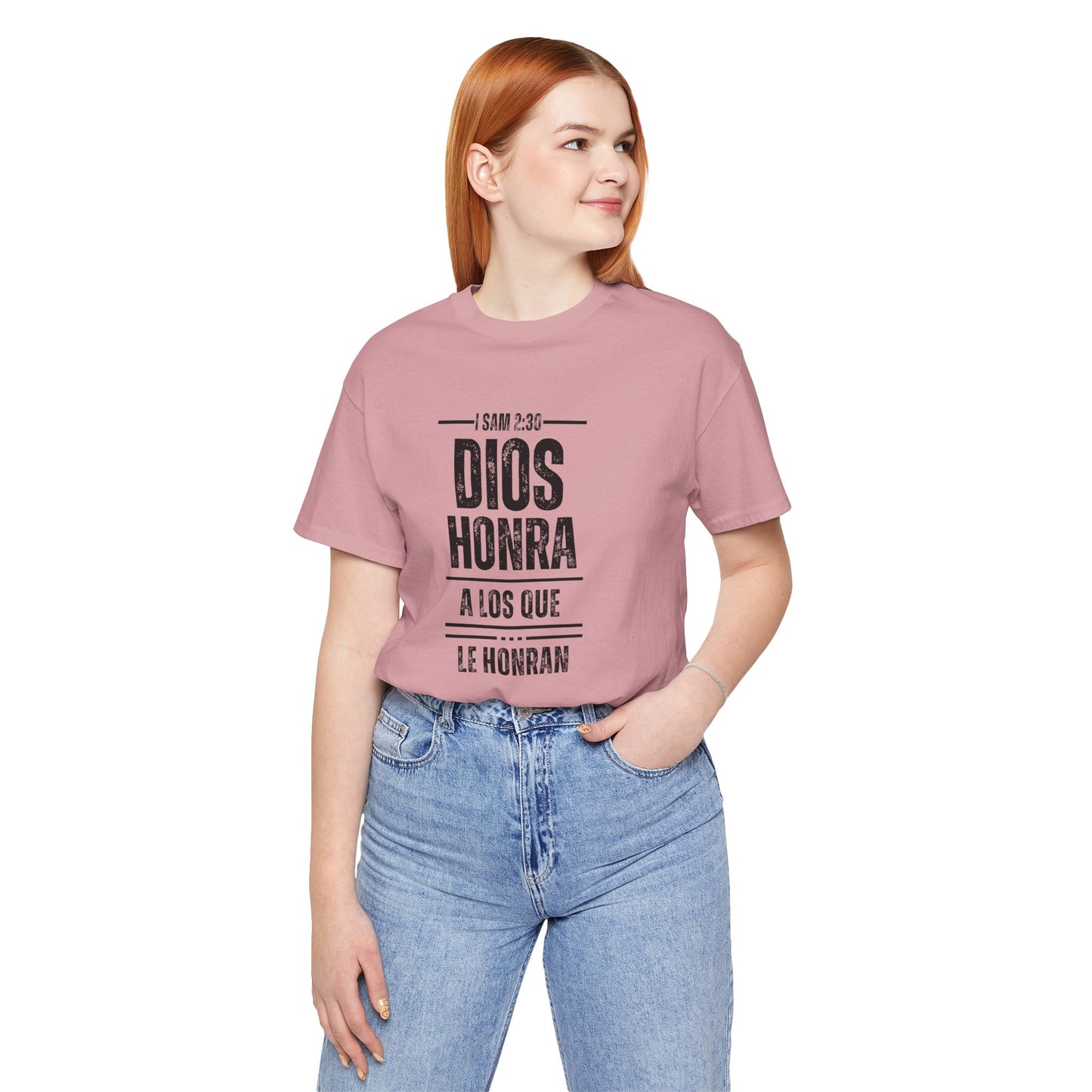 Inspirational Unisex Jersey Tee - "Dios Honra a los Que Le Honran"
