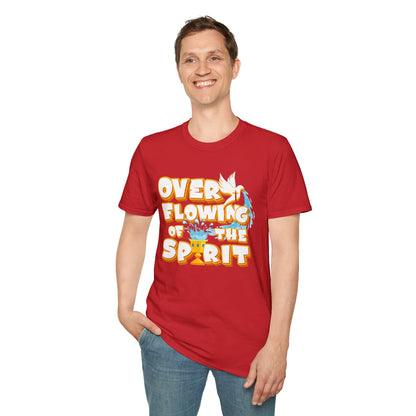 Overflowing of the Spirit Unisex Softstyle T-Shirt - Inspirational Graphic Tee for Everyday Wear