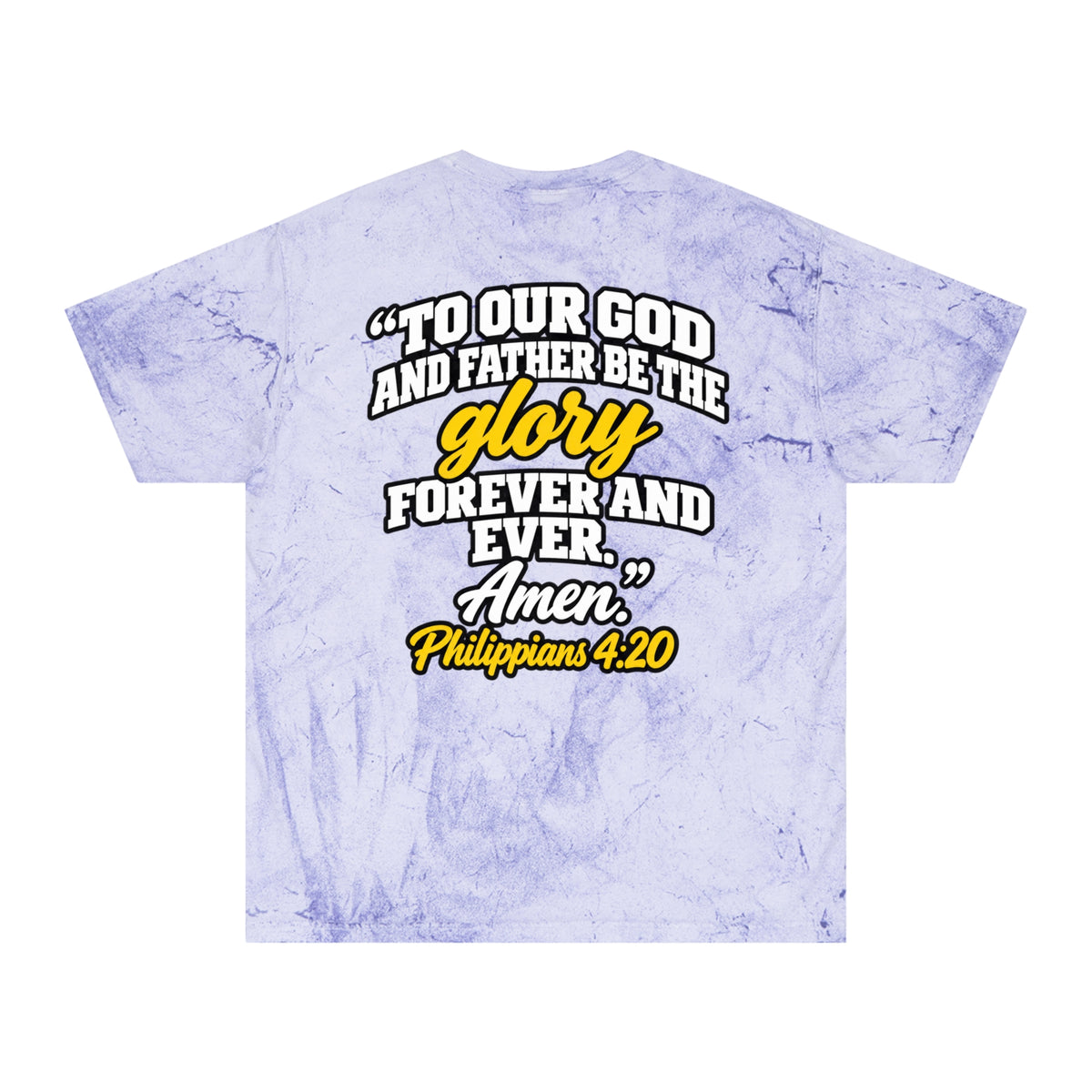 Philippians 4:20 Scripture T-Shirt — "To Our God and Father be the Glory" Inspirational Tee