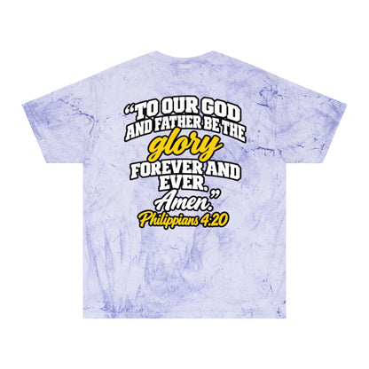 Philippians 4:20 Scripture T-Shirt — "To Our God and Father be the Glory" Inspirational Tee