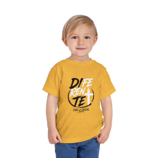 Toddler Tee — "Diferente" Christian Cross Graphic