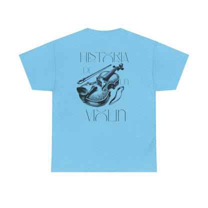 (Ropa Ft Hector David) Vintage Violin Graphic Tee, Unisex Cotton T-Shirt, Retro Violin Art, Perfect for Musicians, Music Lover Gift,