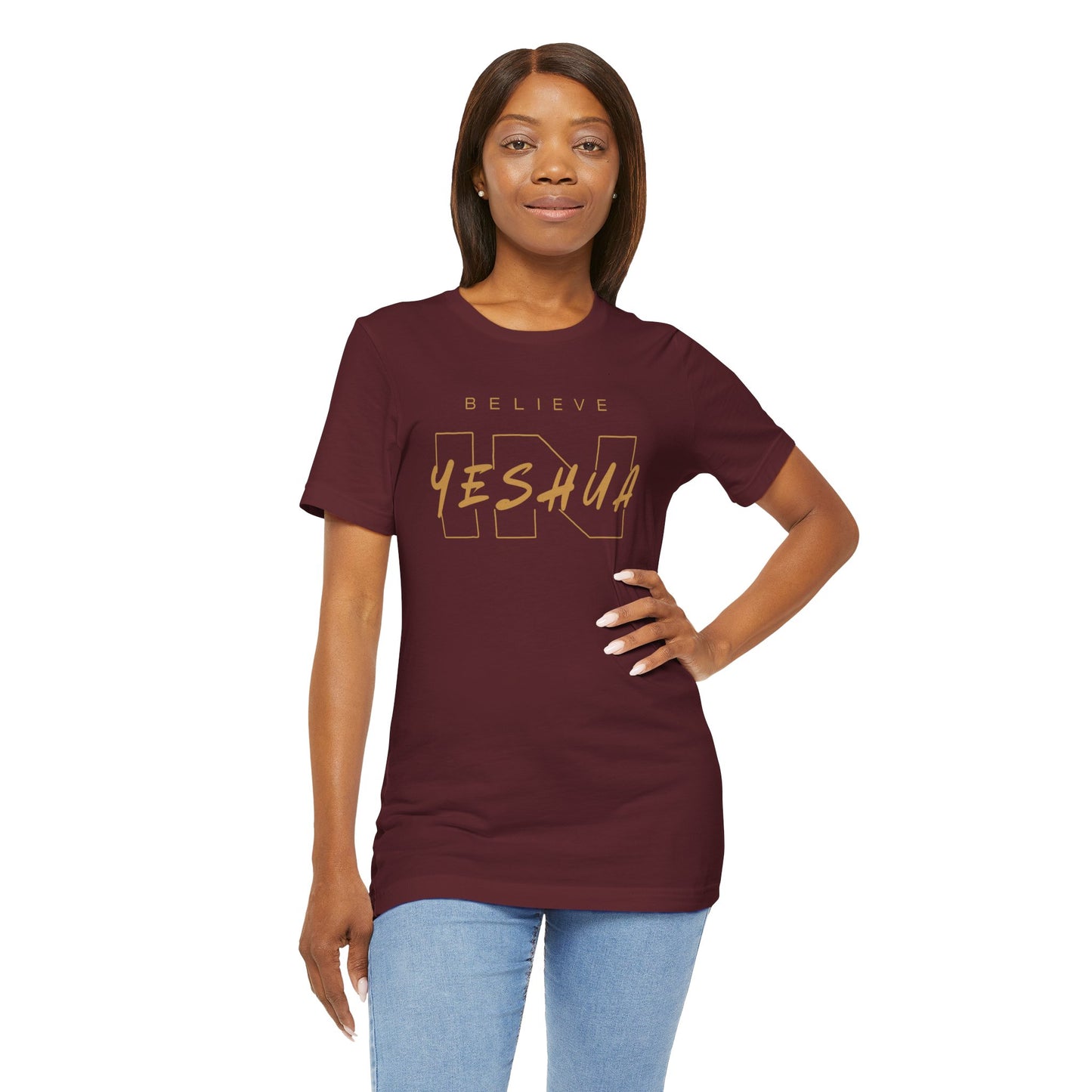 Unisex Short Sleeve Tee - 'Believe Yeshua' Inspirational Graphic Tee